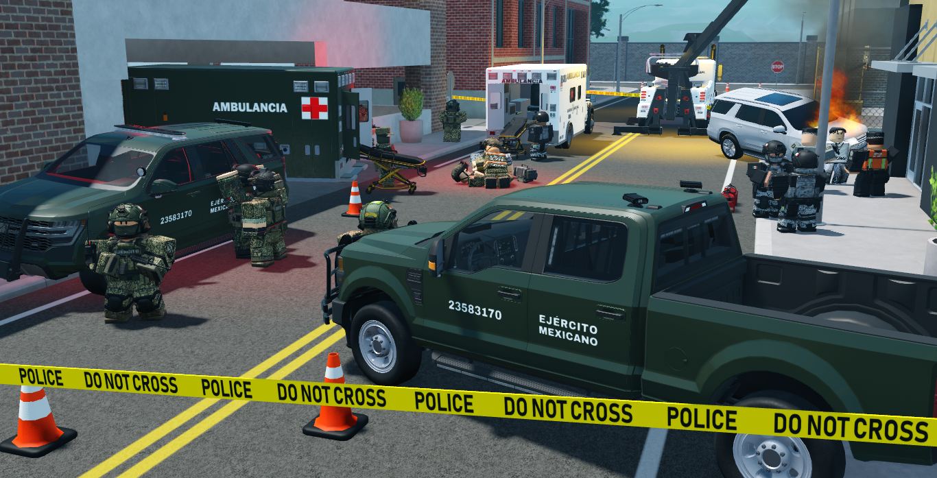Operativo mayor con ambulancia y Ejército
